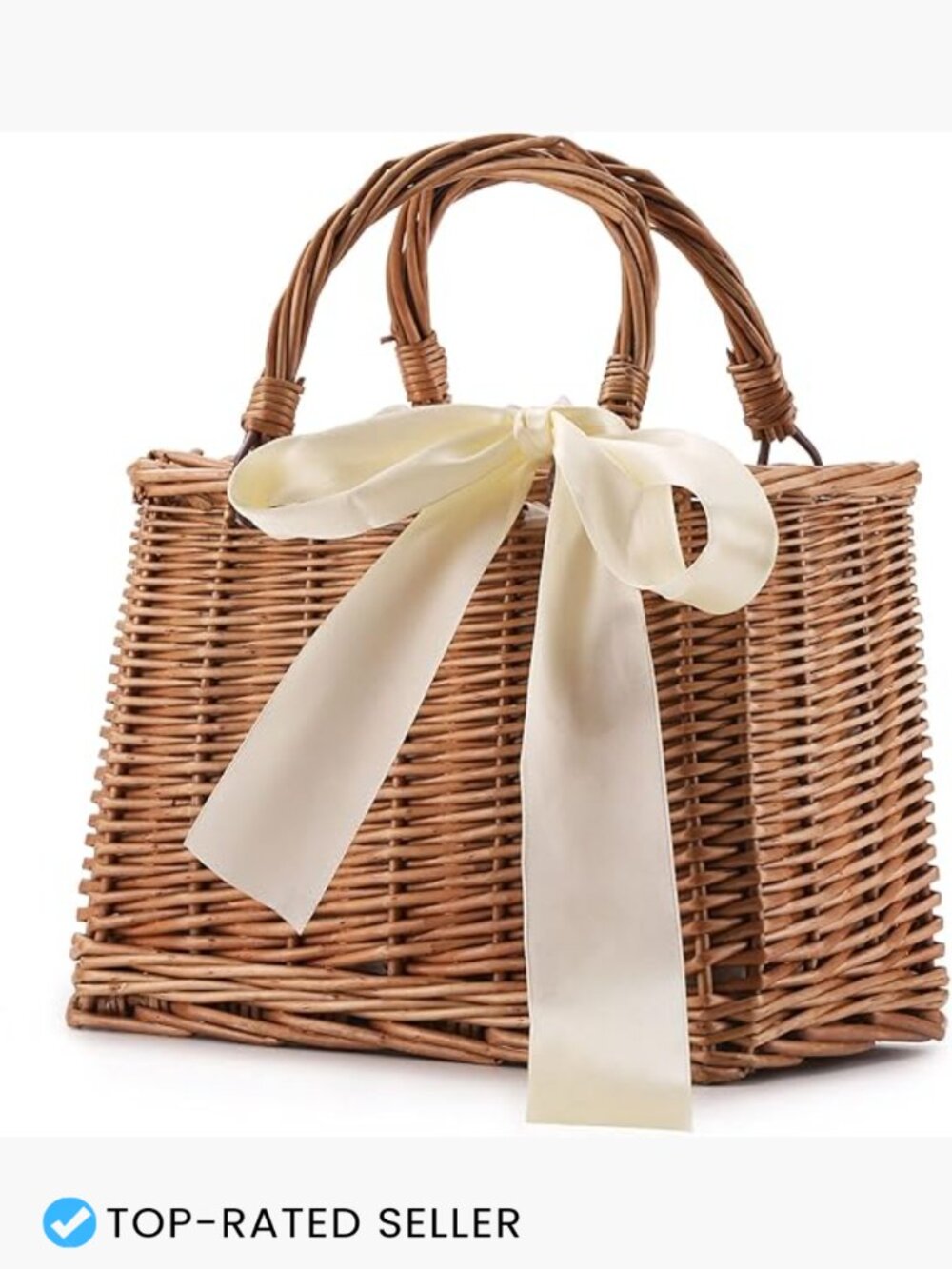 Straw Beach Tote Bag Woven Wicker Rattan Summer Clutch Crochet Purse Shoulder